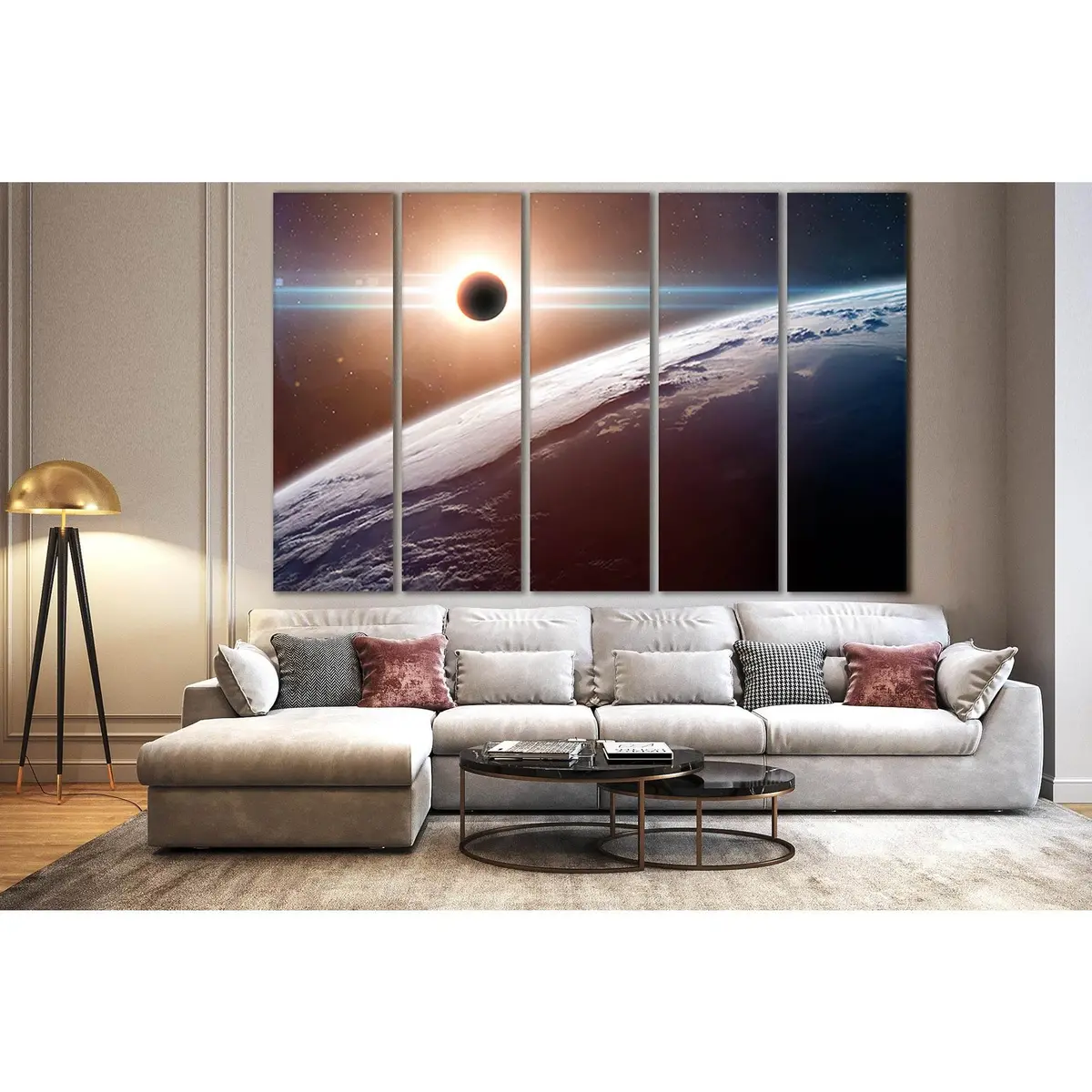 Solar Eclipse in Space Art Print – SL429 Ready-to-Hang Canvas - Image 3
