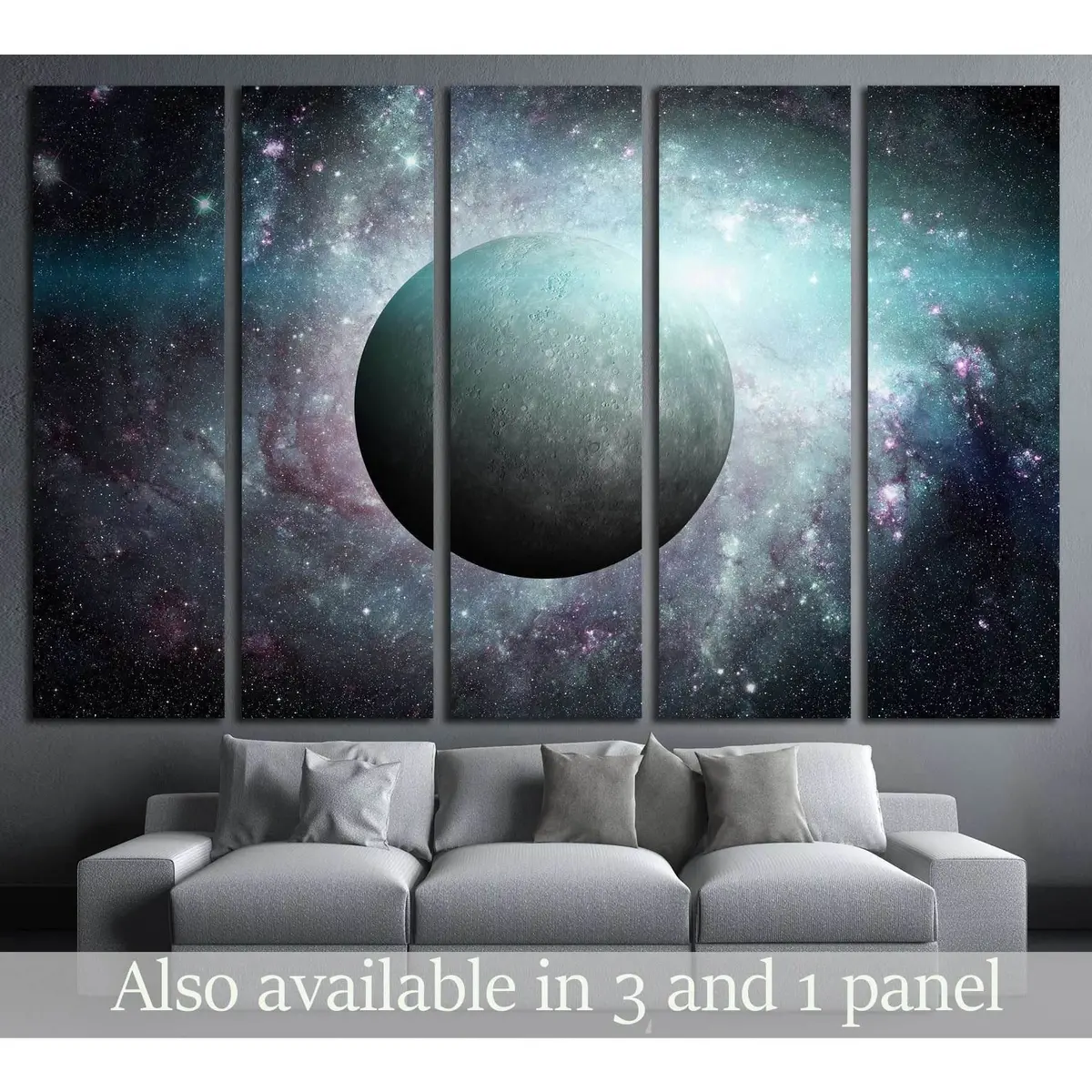 Stunning Mercury-themed canvas print featuring authentic NASA-sourced visuals, pre-stretched and ready to hang for instant space-inspired wall art.