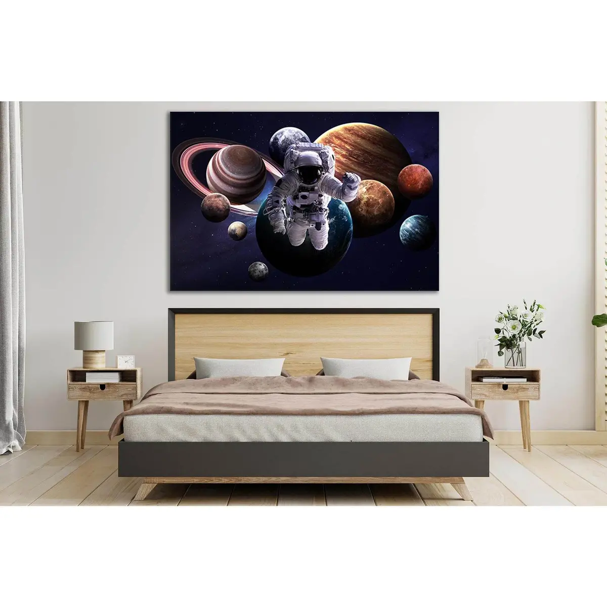 Solar System Planets And Astronaut №Sl425 Ready To Hang Canvas Print 2