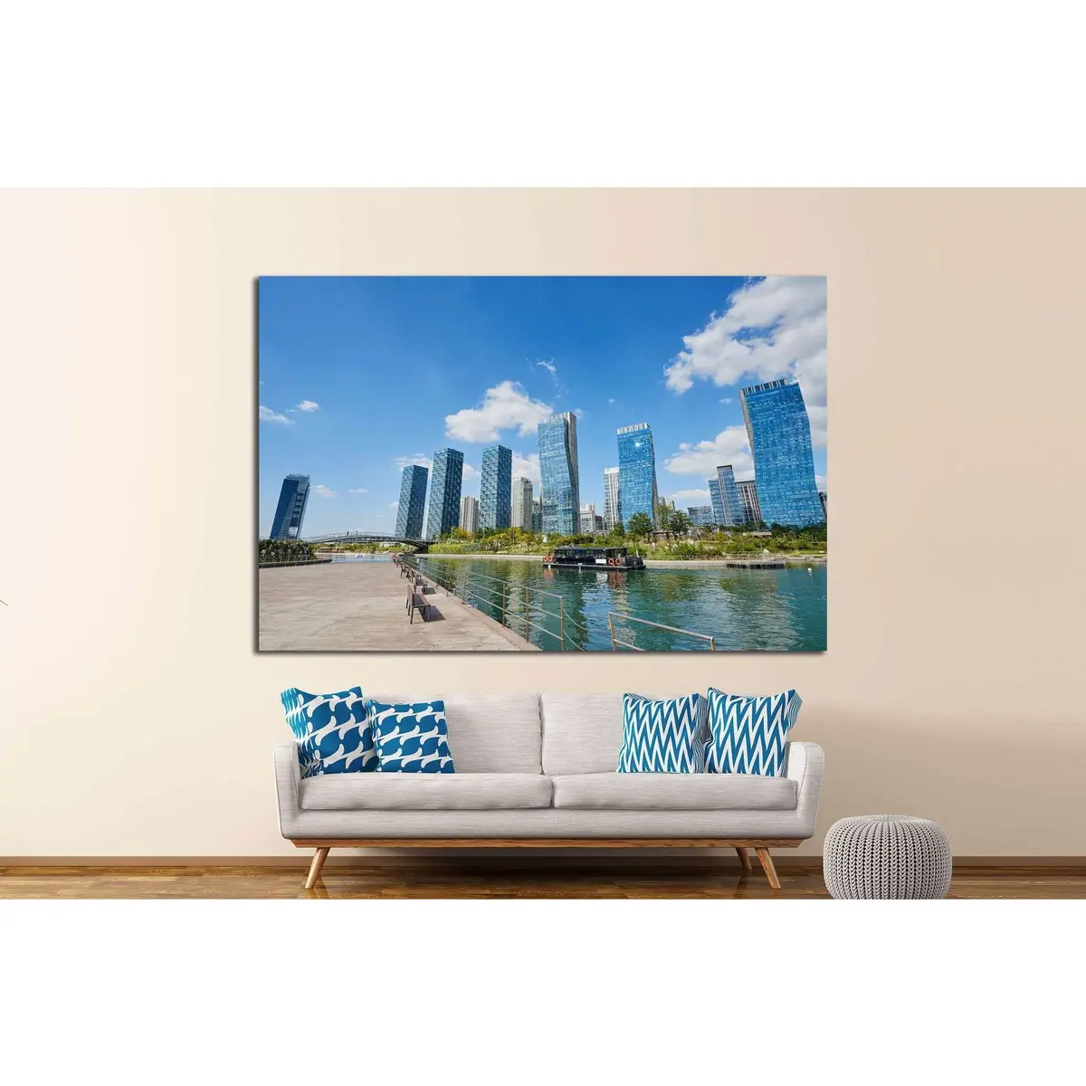 Songdo, Korea №1185 Ready To Hang Canvas Print 2