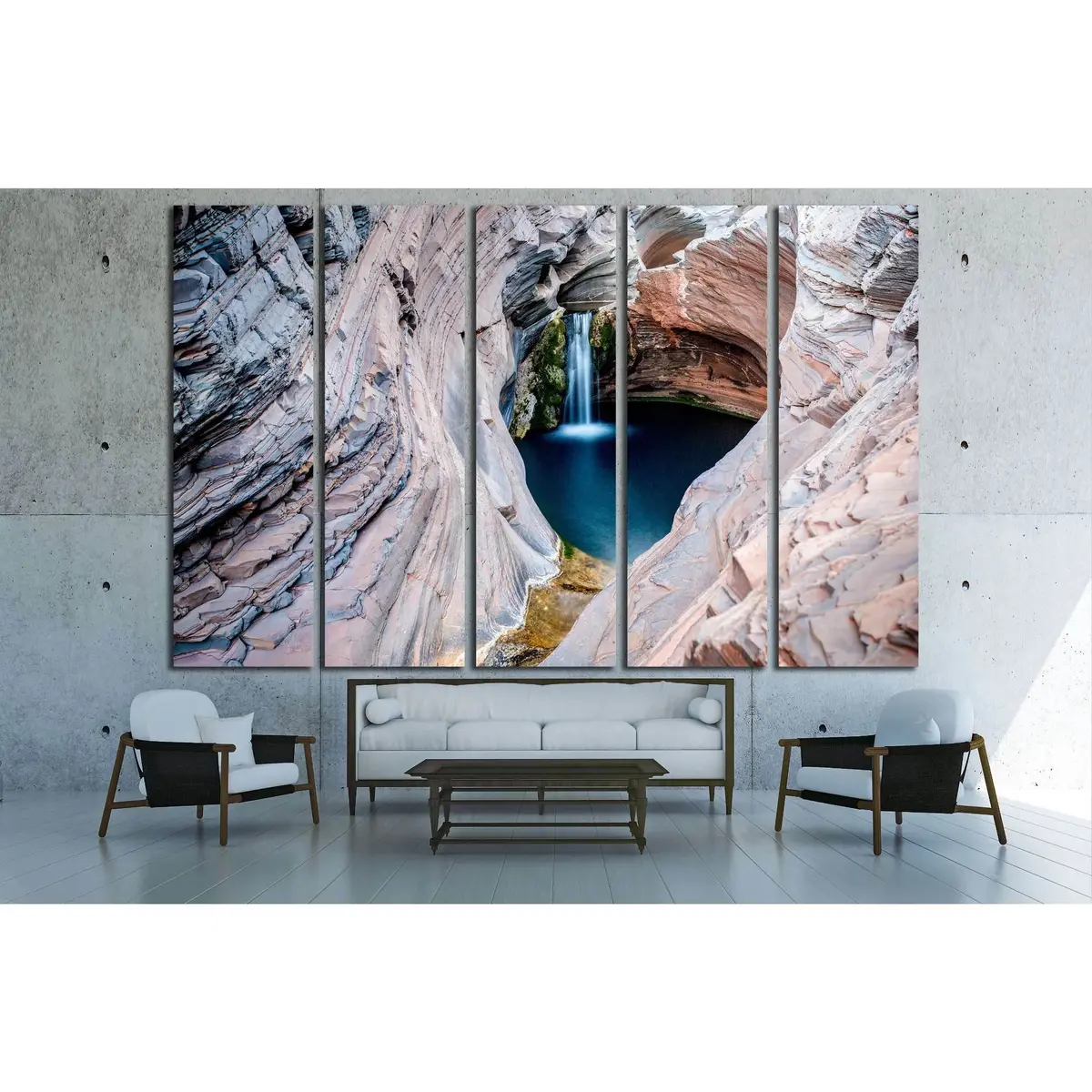 Stunning ready-to-hang canvas print featuring the natural spa pool at Hamersley Gorge in Western Australia’s iconic Karijini National Park - Image 3