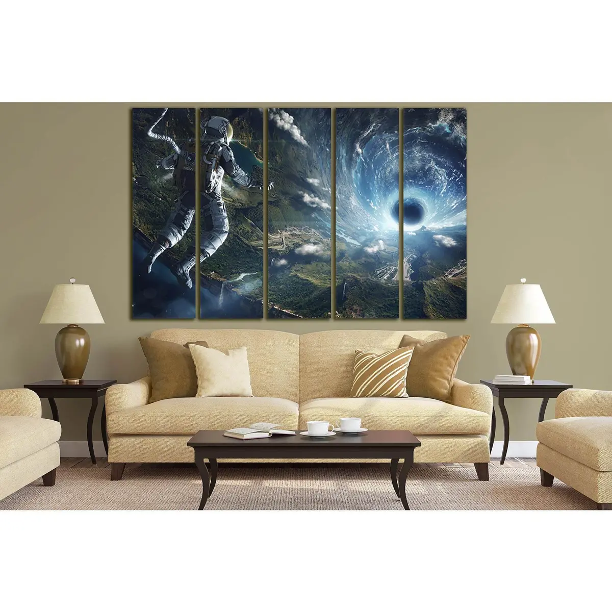 Astronaut and Space Canvas Wall Art – SL427 Ready-to-Hang Print