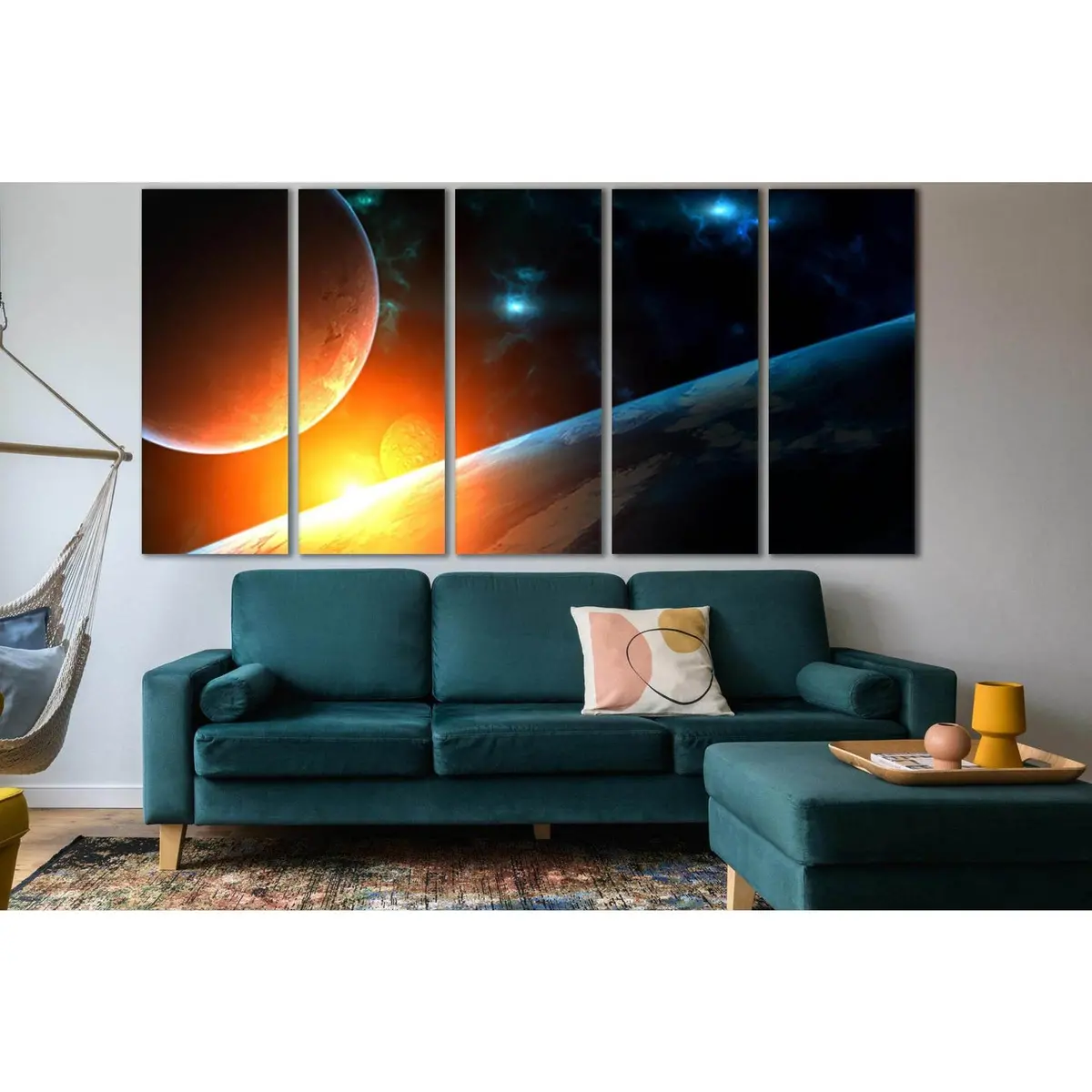 Cosmic Dawn Over Planet SL985 — Ready-to-Hang Canvas Wall Art - Image 3
