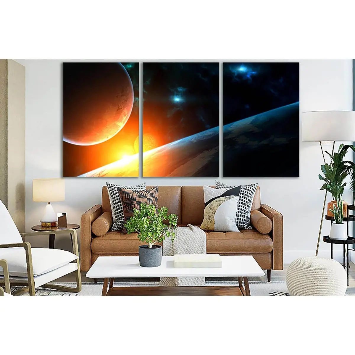 Space Dawn Over The Planet №Sl985 Ready To Hang Canvas Print 5