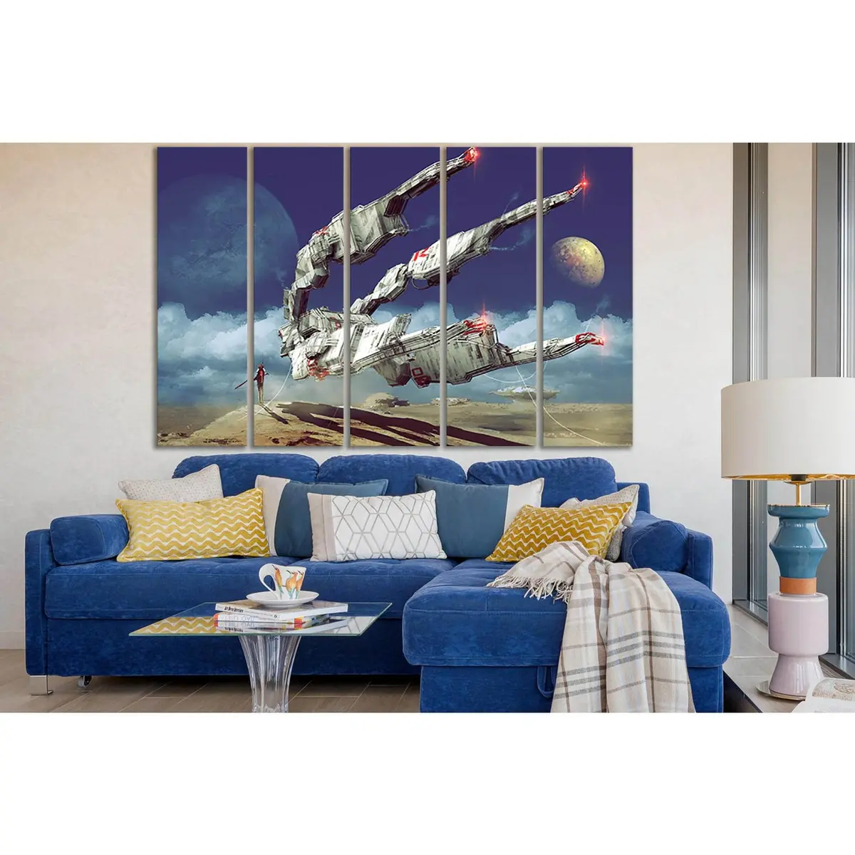 Desert Spaceship Canvas Wall Art №SL1288 – Ready to Hang - Image 3