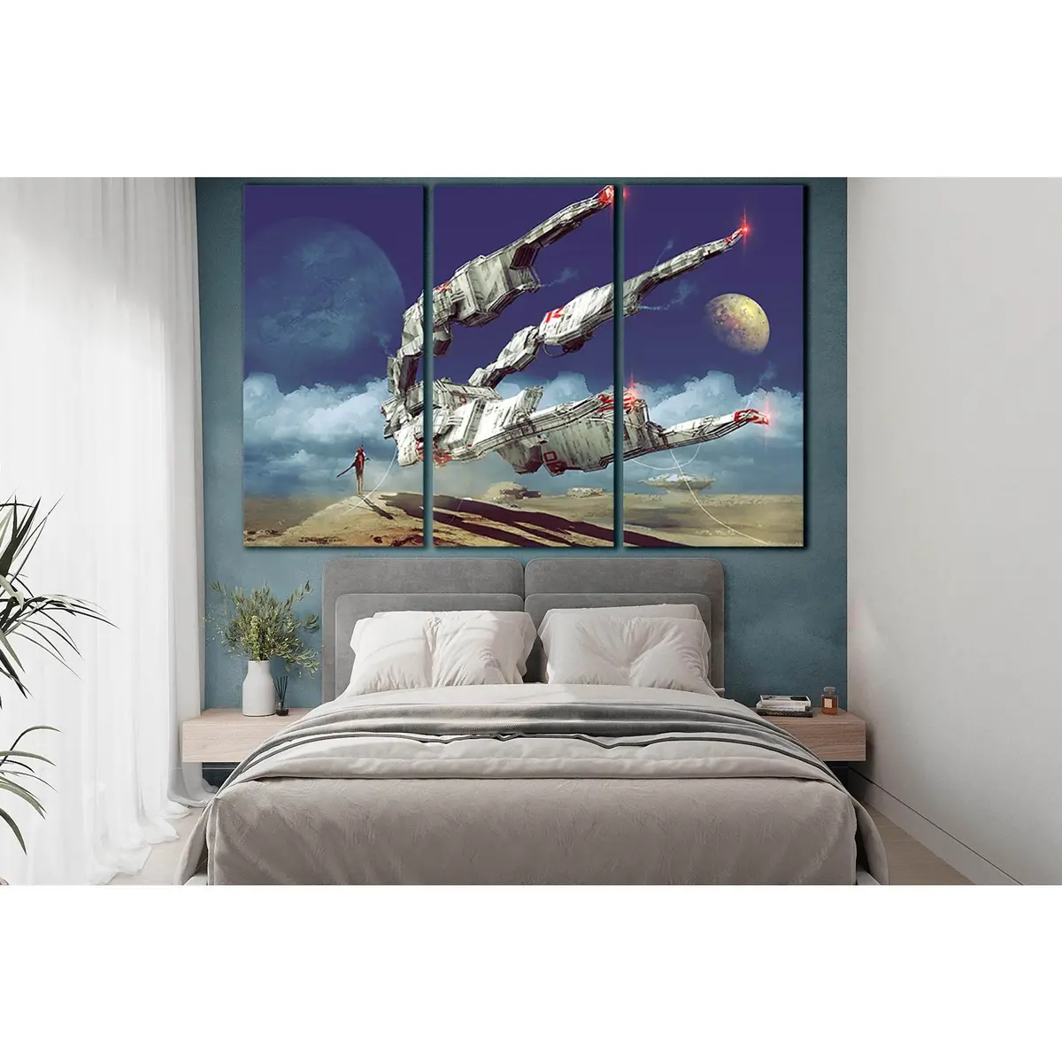 Spaceship In Desert №Sl1288 Ready To Hang Canvas Print 5