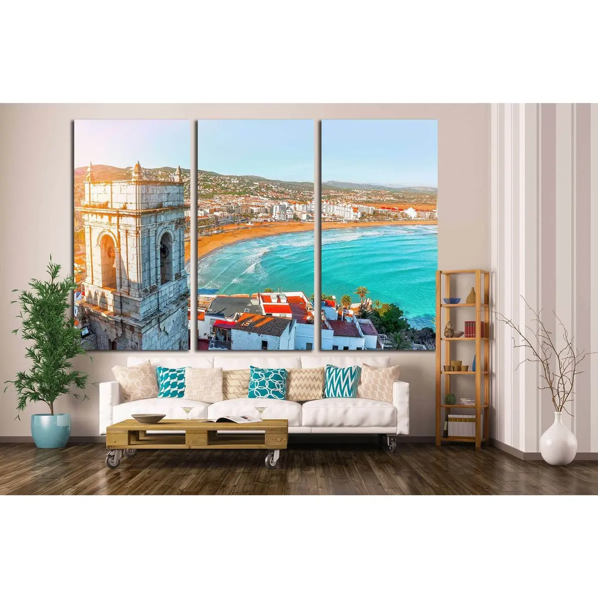 Spain. Valencia, Peniscola, Pope Luna's Castle, Mediterranean Sea №1764 Ready To Hang Canvas Print 5