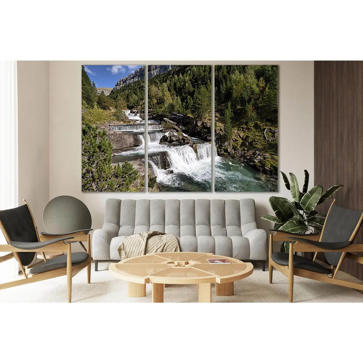Spain Waterfall Ordesa Valley №Sl487 Ready To Hang Canvas Print 5