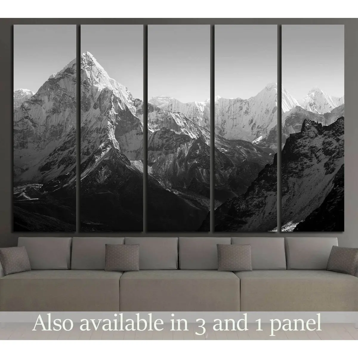 Everest Base Camp Trek Canvas Print – Breathtaking Himalayan Mountain Scenery, Ready-to-Hang Wall Art