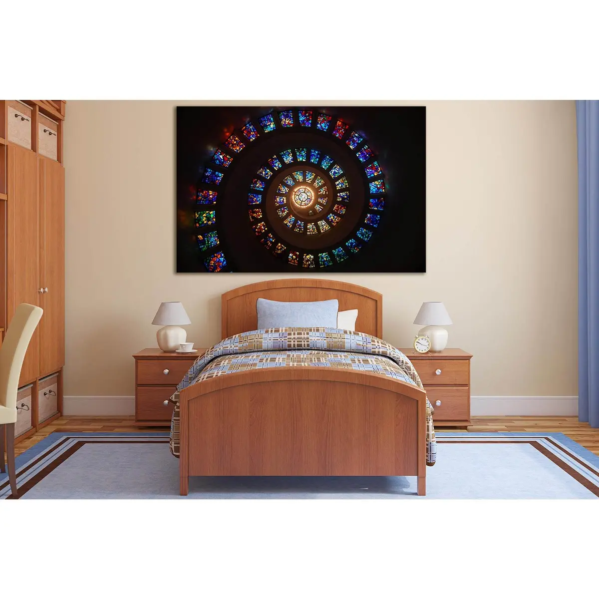 Spiral Stained Glass №Sl1379 Ready To Hang Canvas Print 2