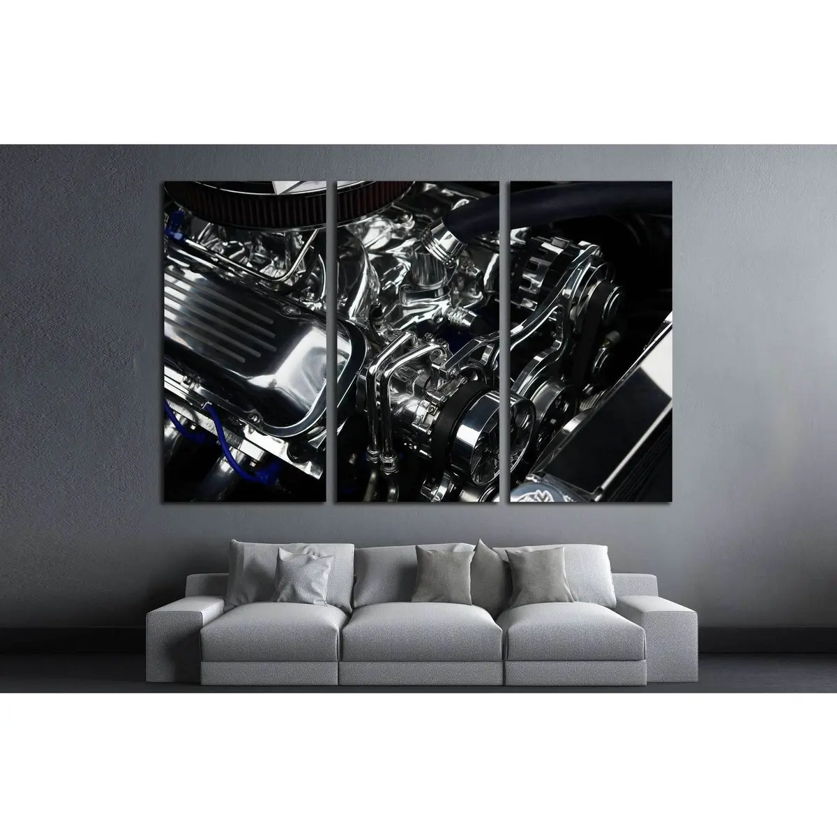 Sport Car Engine №516 Ready To Hang Canvas Print 5