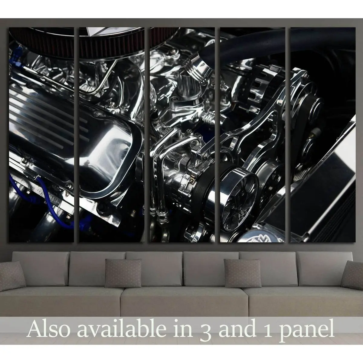 Sport Car Engine No. 516 Canvas Wall Art – Ready-to-Hang Print