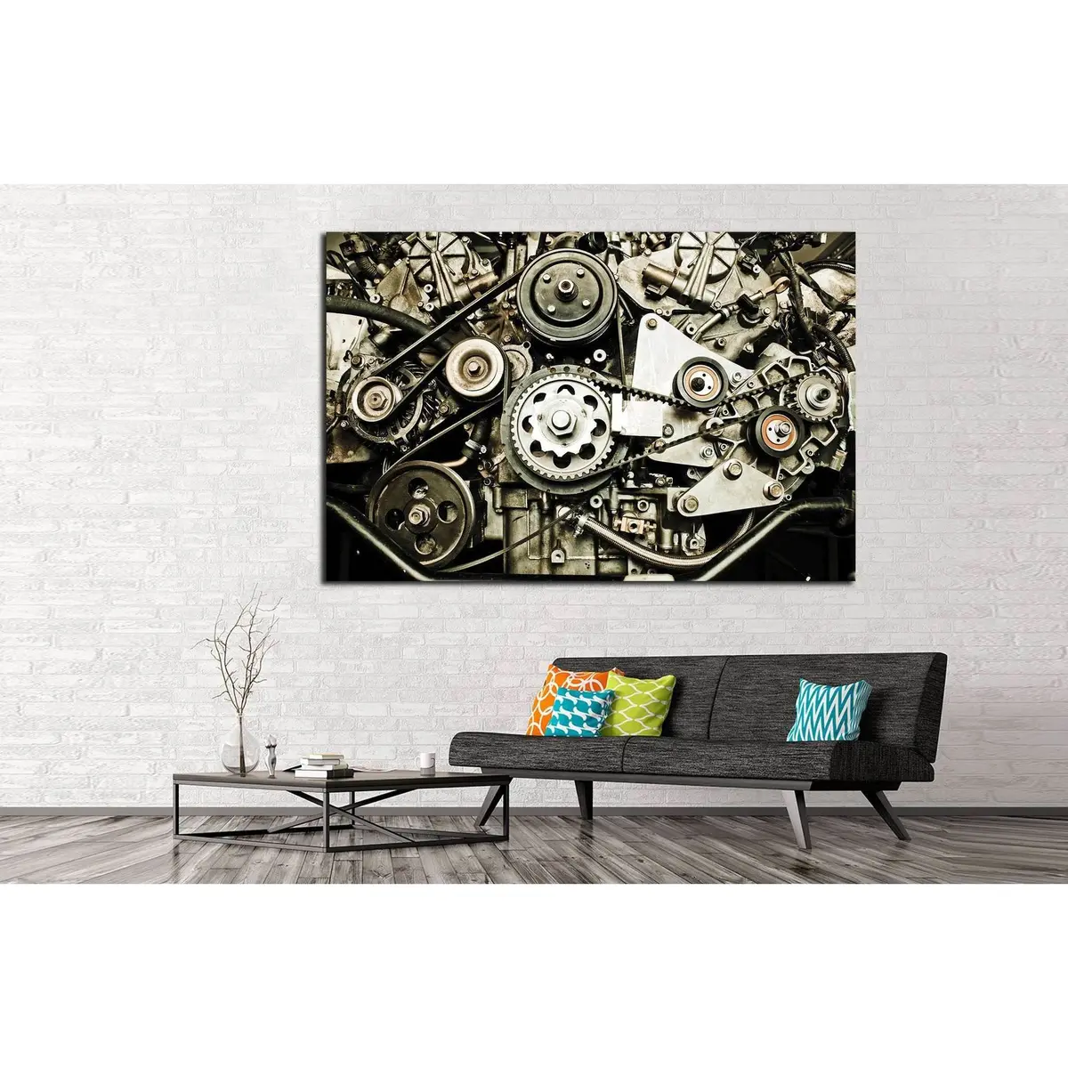 Sport Car's Engine №140 Ready To Hang Canvas Print 3