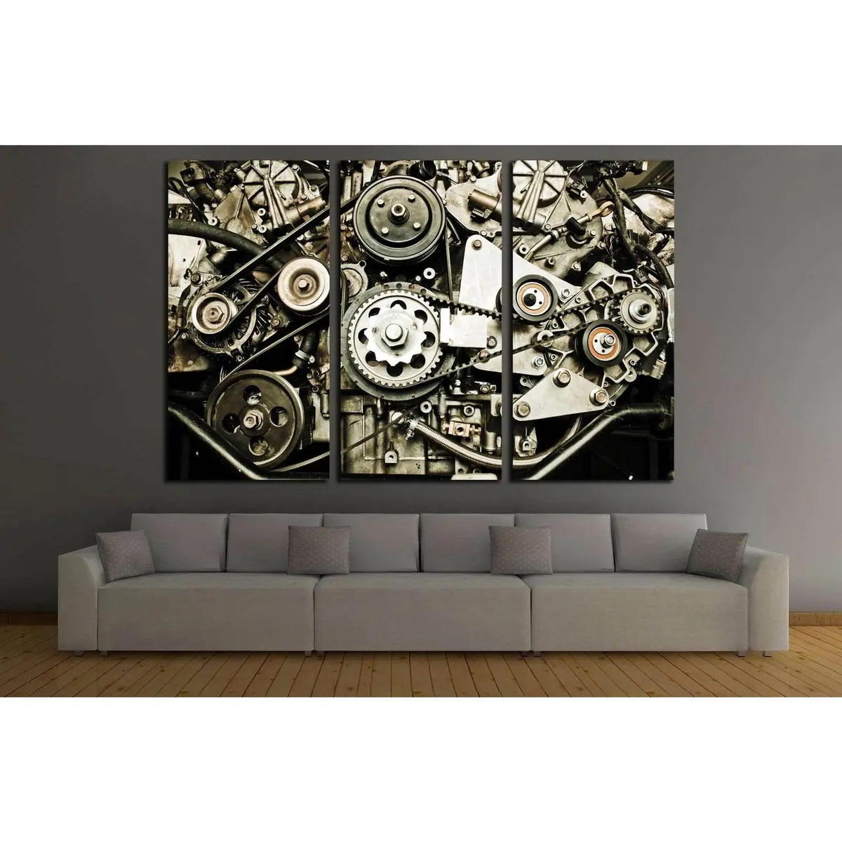 Sport Car's Engine №140 Ready To Hang Canvas Print 5