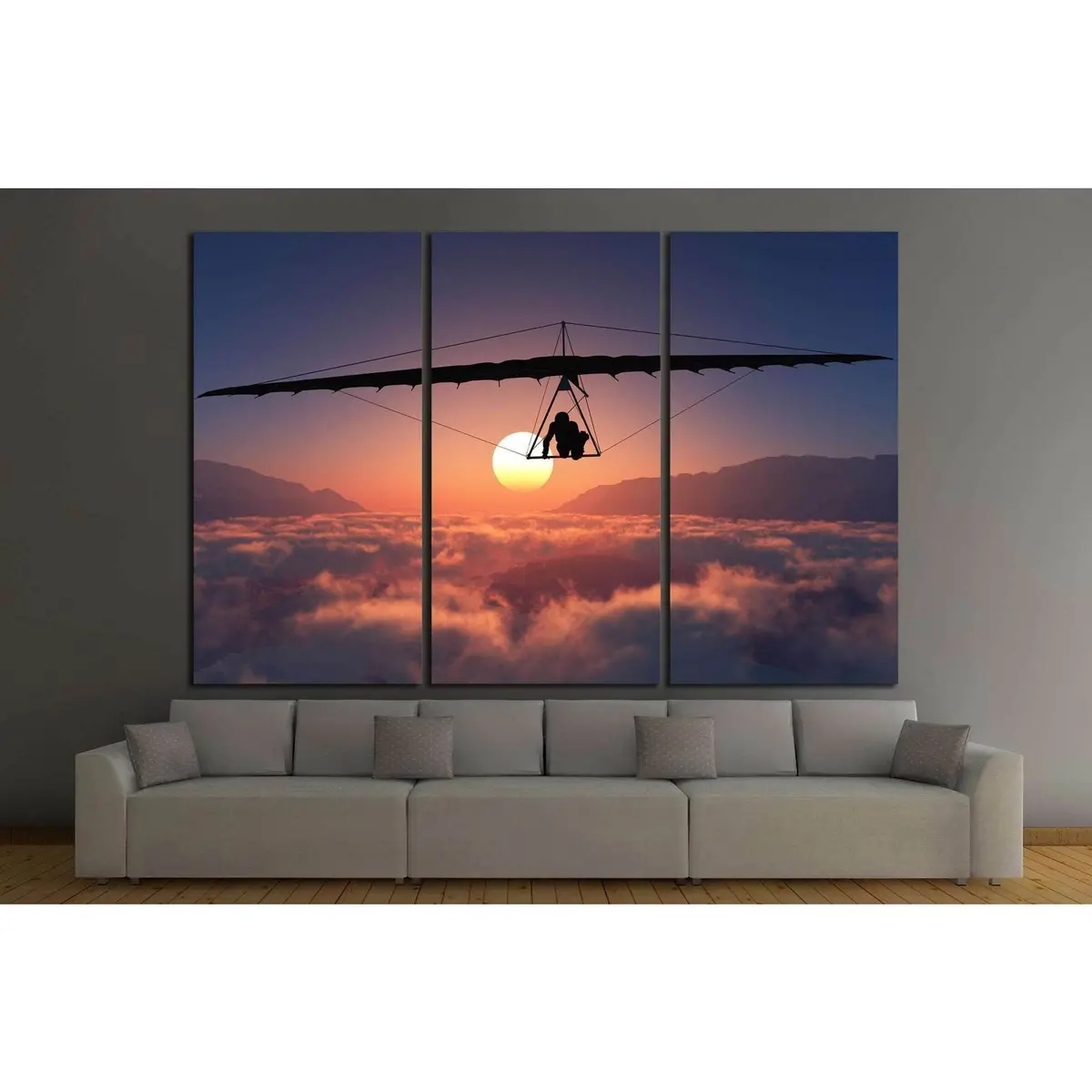Sports Radical Against On Sunset Background №1377 Ready To Hang Canvas Print 5