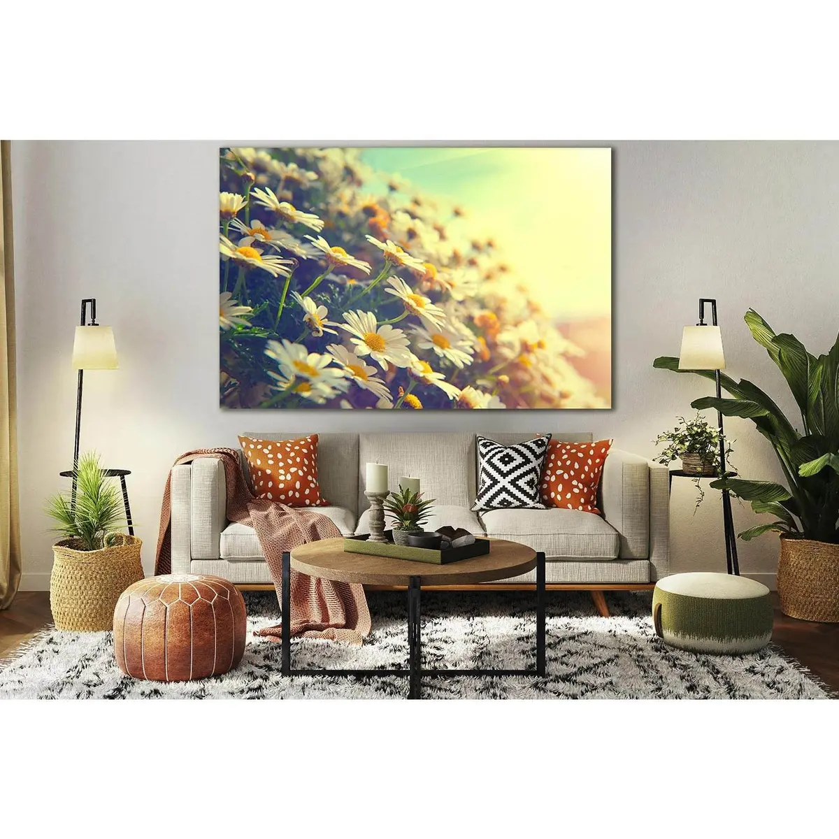 Spring Daisy Flowers №Sl704 Ready To Hang Canvas Print 1