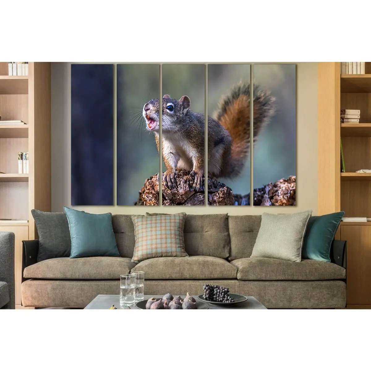 Squirrel Close-Up SL1011 Premium Ready-to-Hang Canvas Art - Image 3