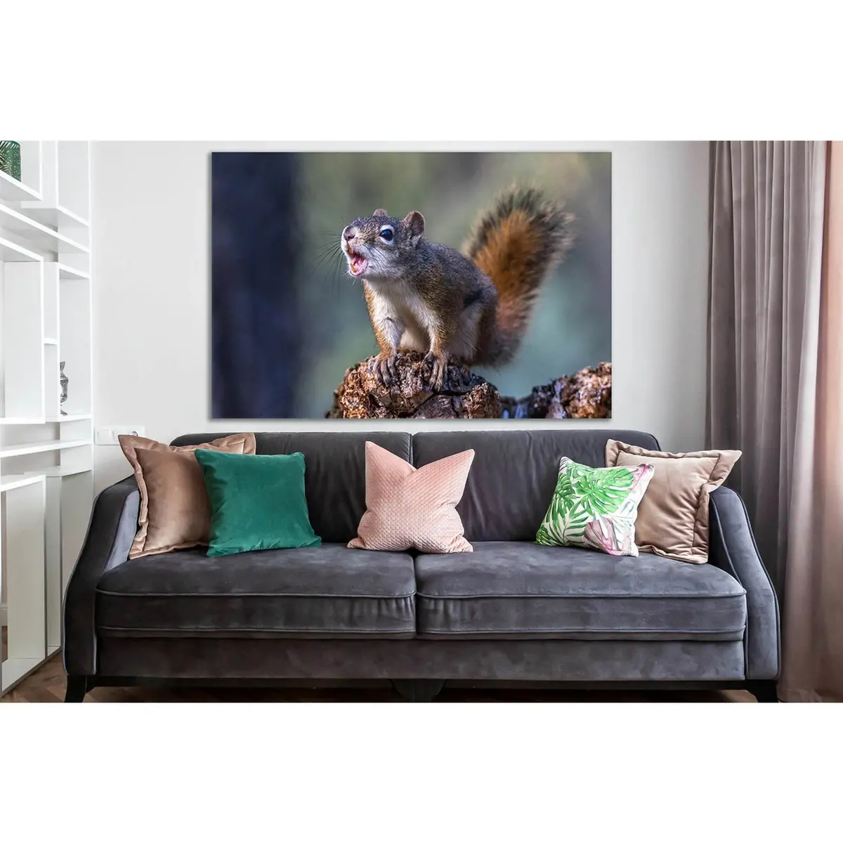 Squirrel Close Up №Sl1011 Ready To Hang Canvas Print 1