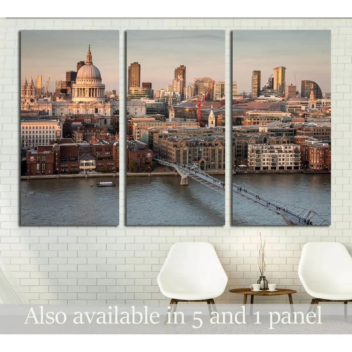 St. Paul's Cathedral And The City Of London Skyline №2972 Ready To Hang Canvas Print 5
