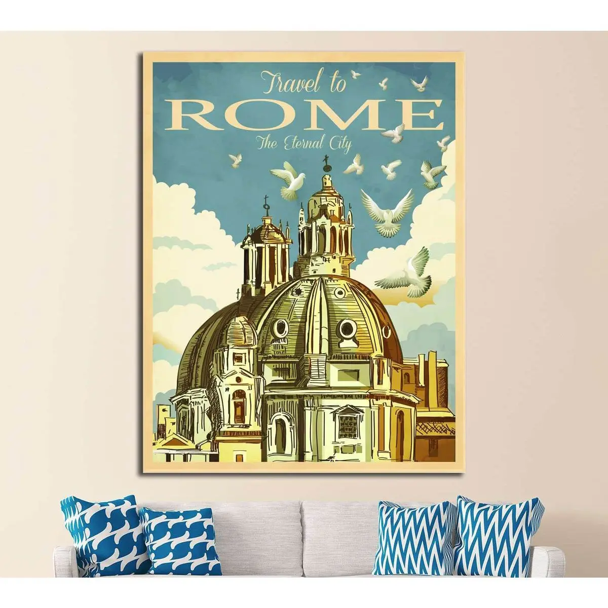 St. Peter's Basilica In Rome №4528 Ready To Hang Canvas Print 1