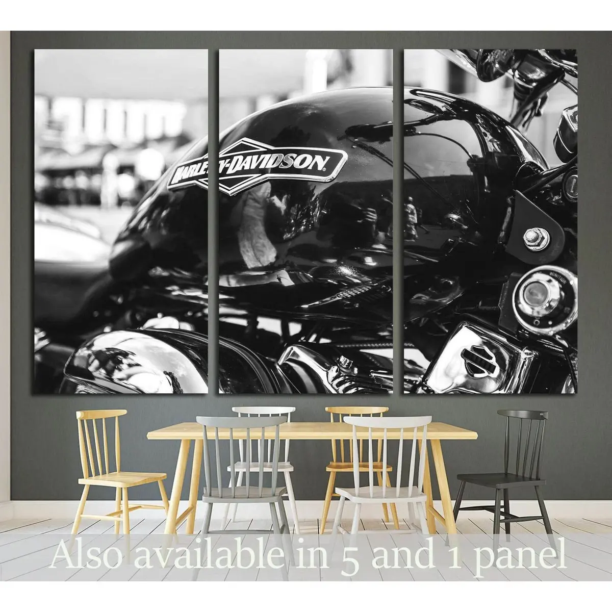 St Petersburg, Russia, Motorcycle Harley Davidson №1885 Ready To Hang Canvas Print 1