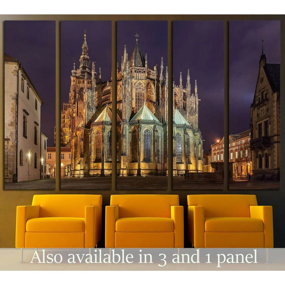 St. Vitus Cathedral Prague Canvas Wall Art #2614 – Premium Ready-to-Hang Print