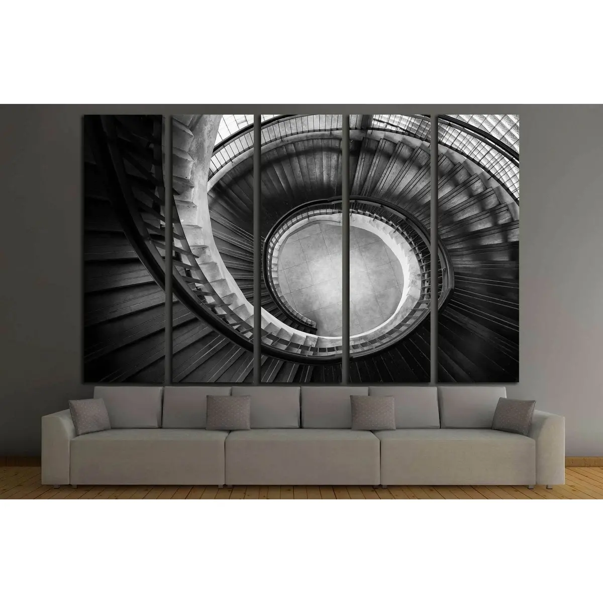 Spiral Twist Staircase Canvas Wall Art №1604 – Ready to Hang - Image 3