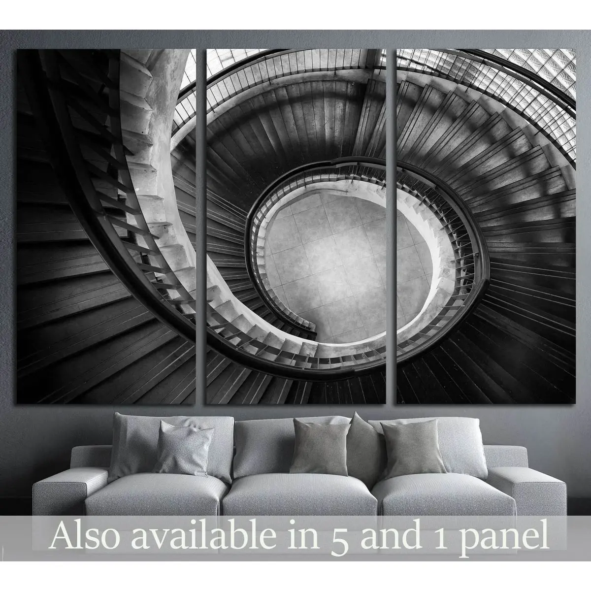 Stair With The Spiral Twist Shape №1604 Ready To Hang Canvas Print 5