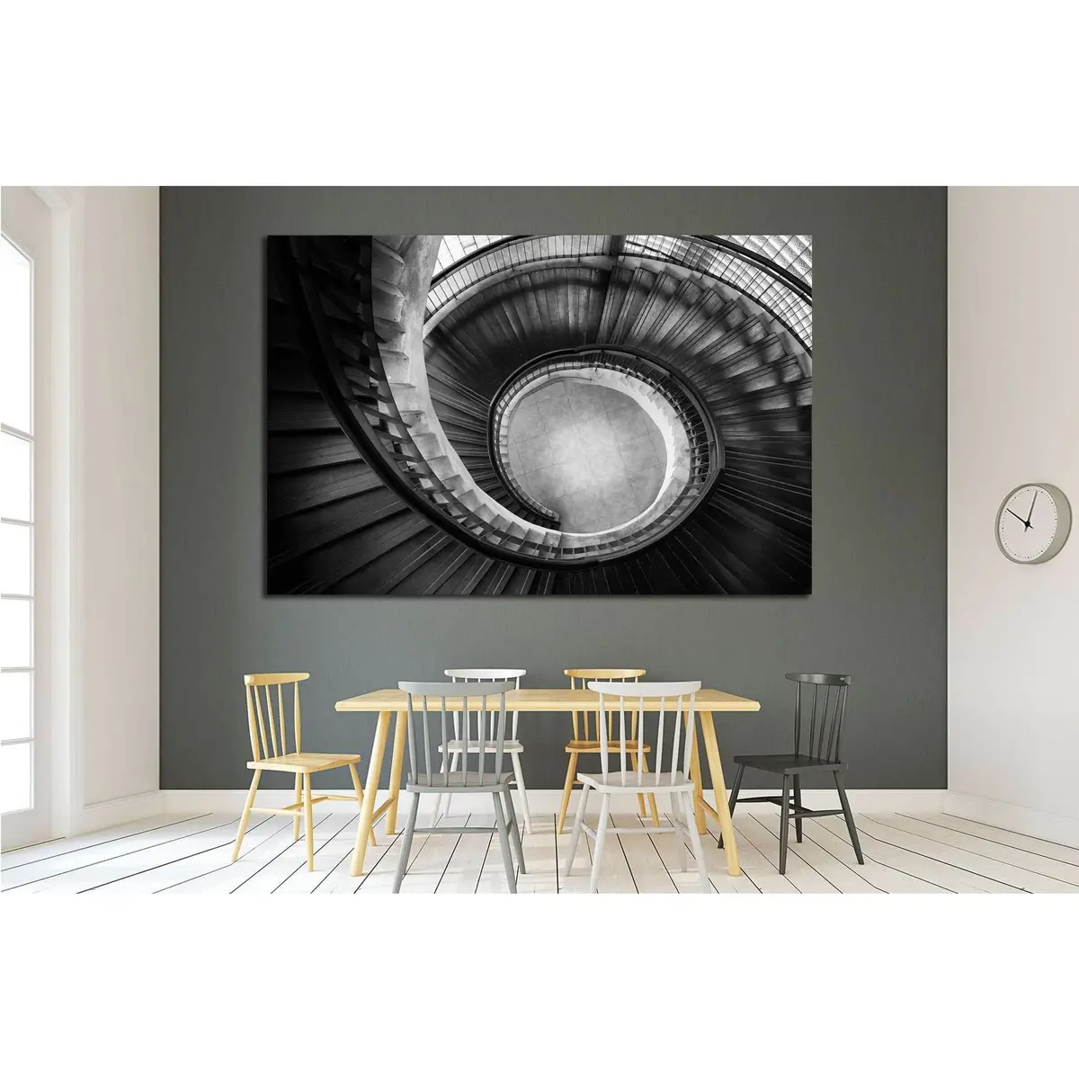 Stair With The Spiral Twist Shape №1604 Ready To Hang Canvas Print 2