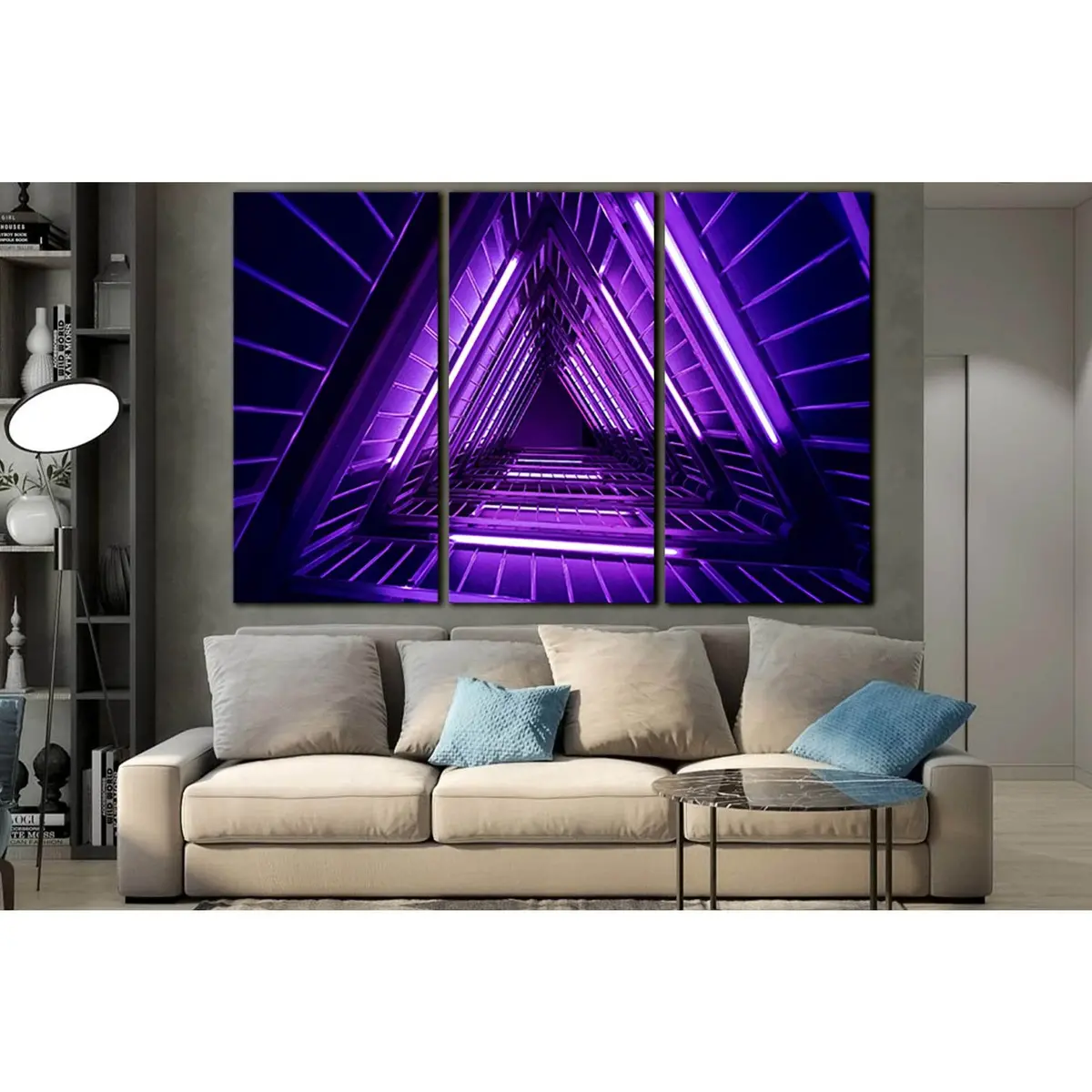 Stairs In Purple Light №Sl1421 Ready To Hang Canvas Print 5