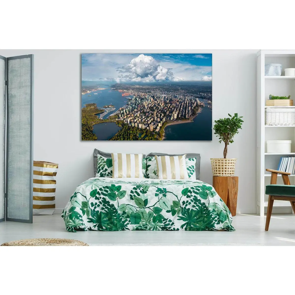 Stanley Park And Downtown Vancouver Skyline №Sl379 Ready To Hang Canvas Print 2