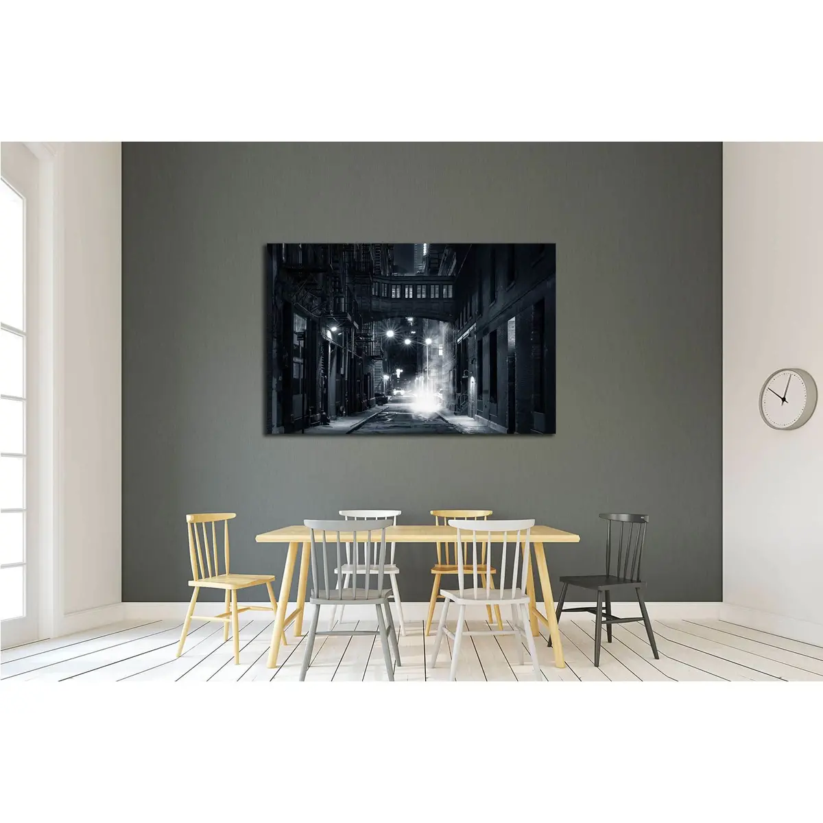 Staple Street Skybridge By Night, In Tribeca, New York City №2197 Ready To Hang Canvas Print 3