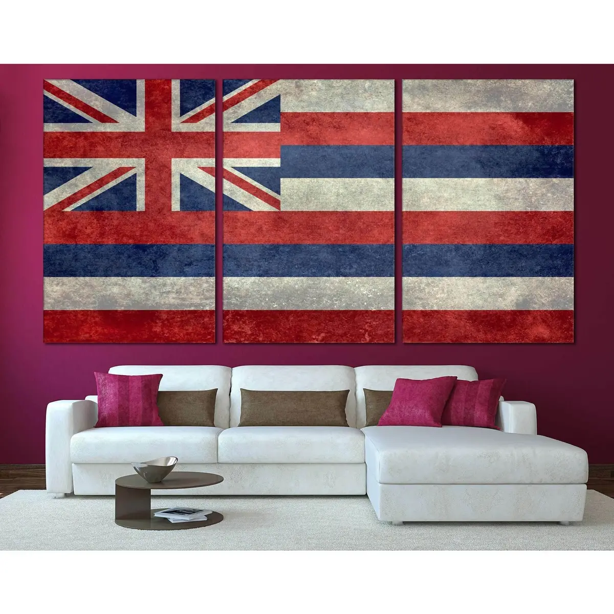 State Flag Of Hawaii №830 Ready To Hang Canvas Print 5