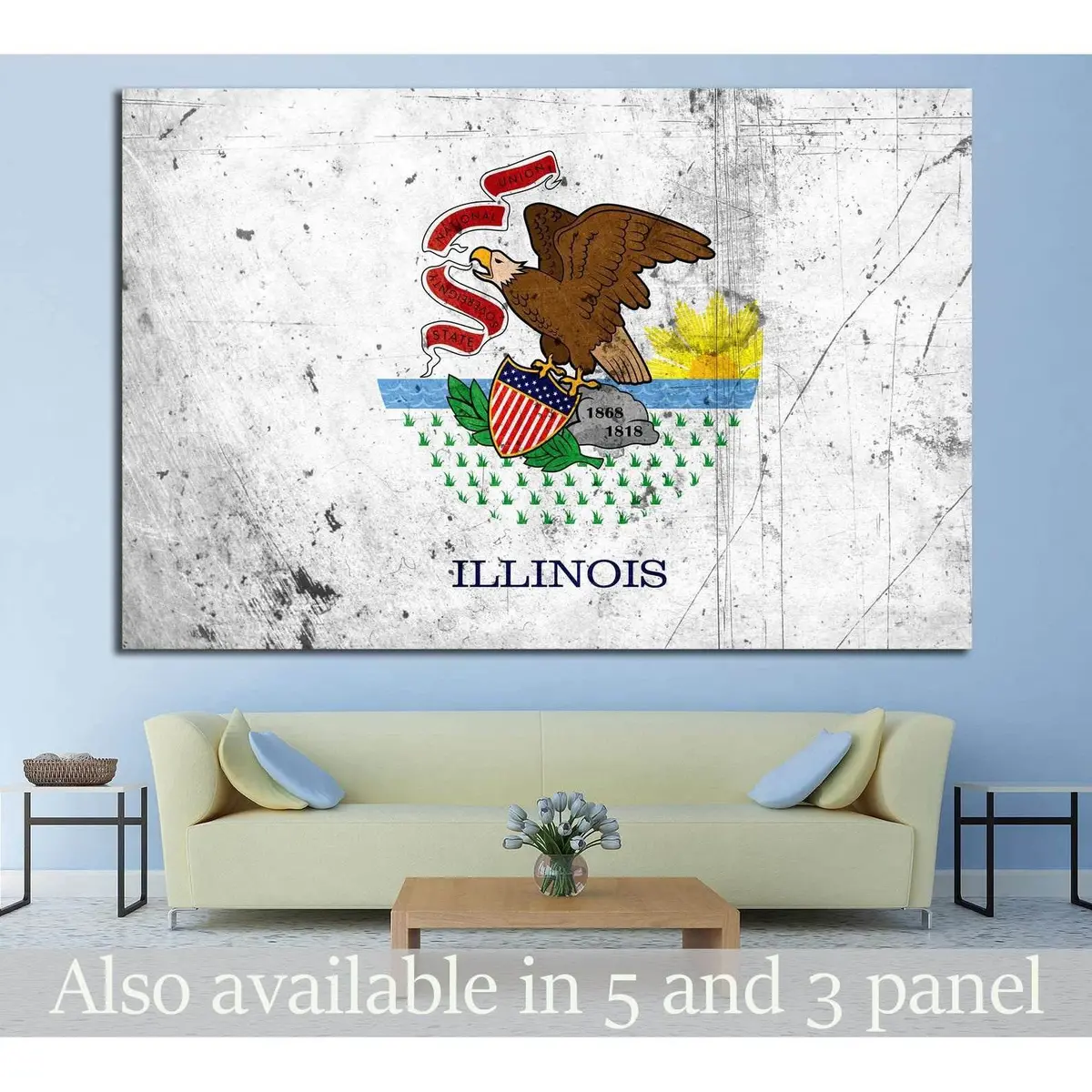 State Of Illinois №686 Ready To Hang Canvas Print 1
