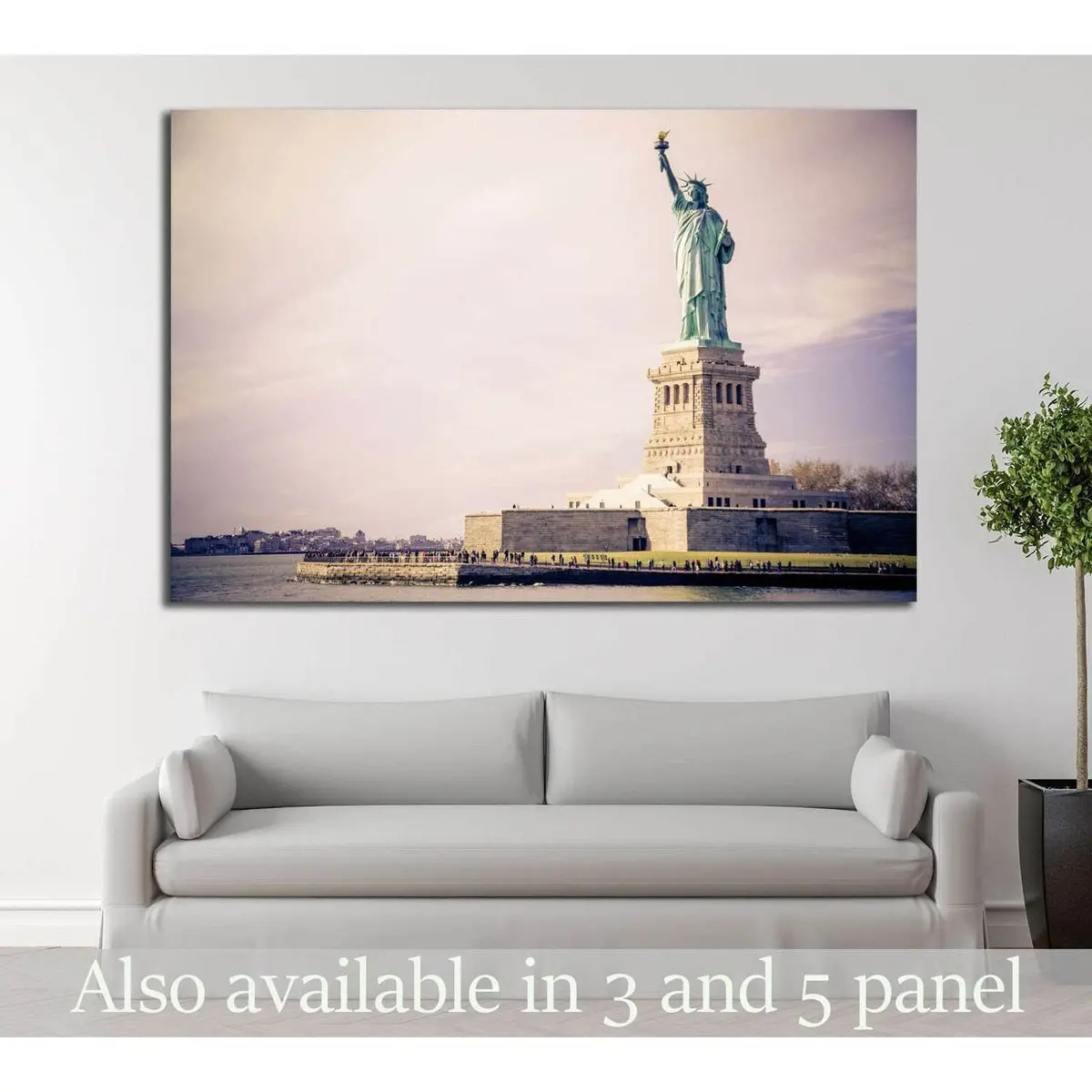 Statue Of Liberty, New York №1287 Ready To Hang Canvas Print 1