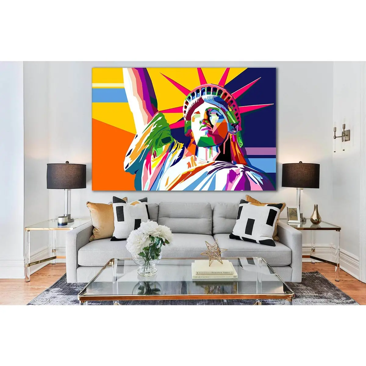 Statue Of Liberty Pop Art №Sl528 Ready To Hang Canvas Print 1