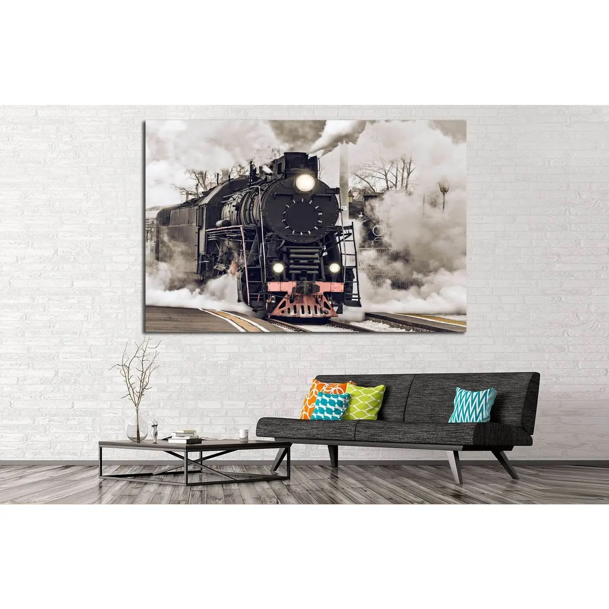 Steam Train №232 Ready To Hang Canvas Print 3