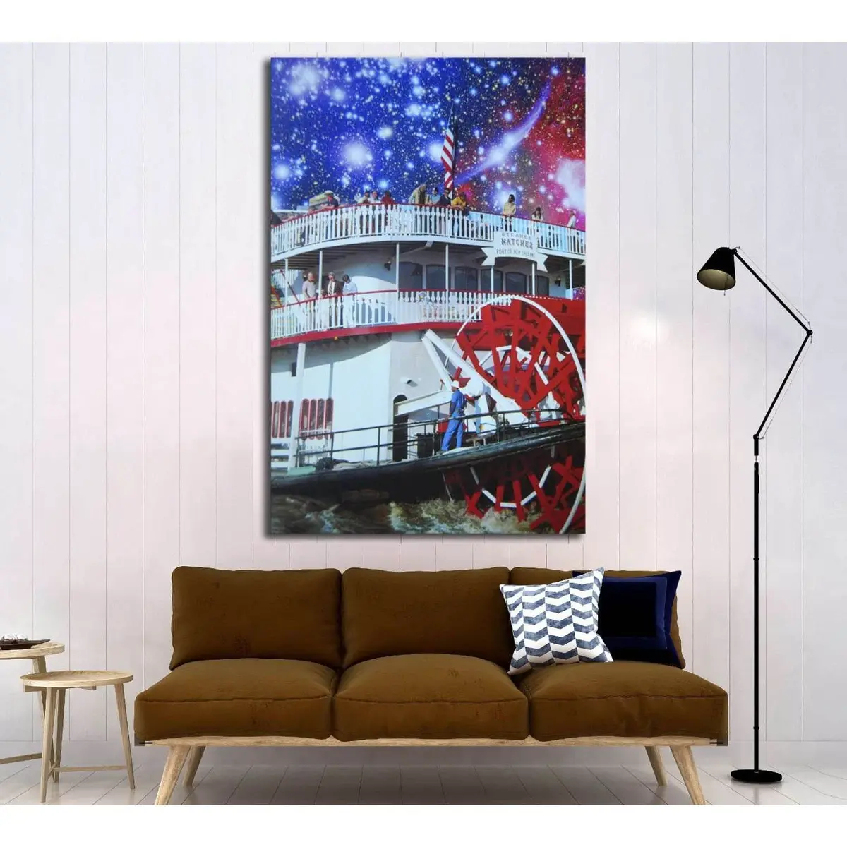 Steamer Natchez (Eugenia Loli) №3389 Ready To Hang Canvas Print 1