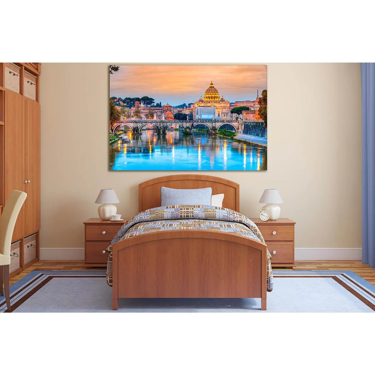 Stone Bridge In Rome №Sl1129 Ready To Hang Canvas Print 2