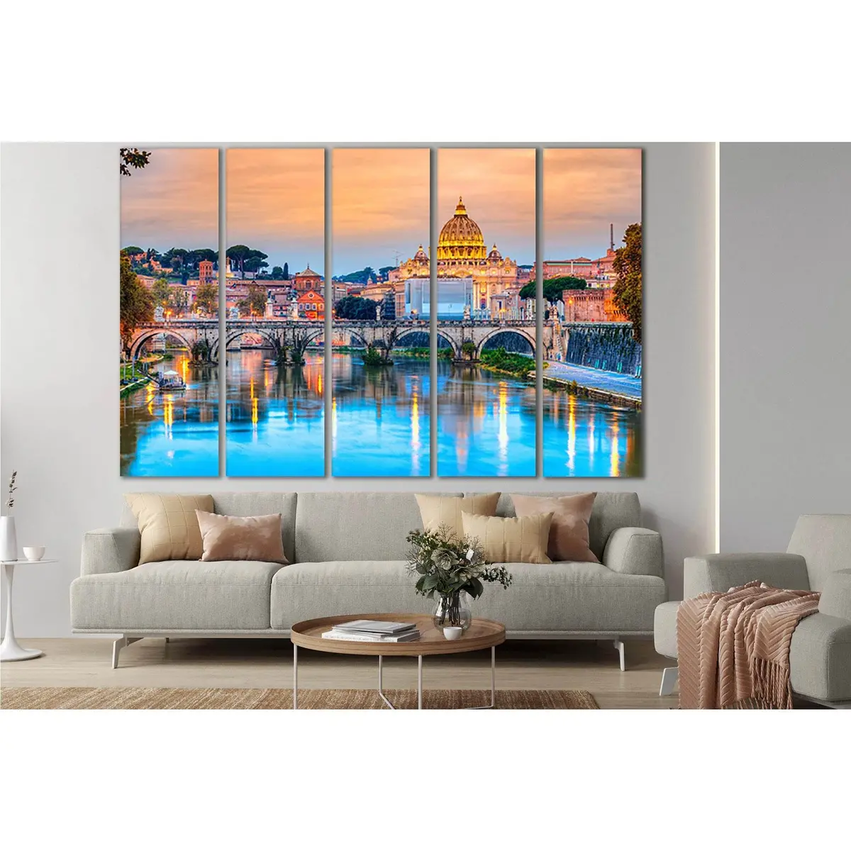 Rome Stone Bridge Canvas Print SL1129 – Ready-to-Hang Wall Art