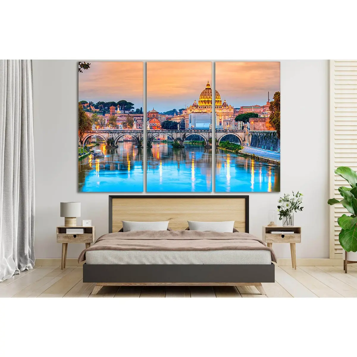 Stone Bridge In Rome №Sl1129 Ready To Hang Canvas Print 5