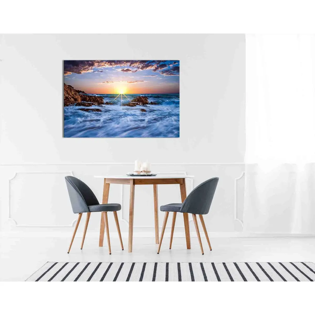 Storm Waves At Sunrise №D1232 Ready To Hang Canvas Print 3