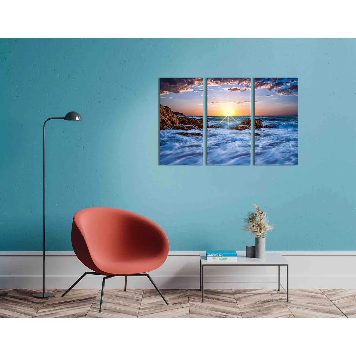 Storm Waves At Sunrise №D1232 Ready To Hang Canvas Print 5