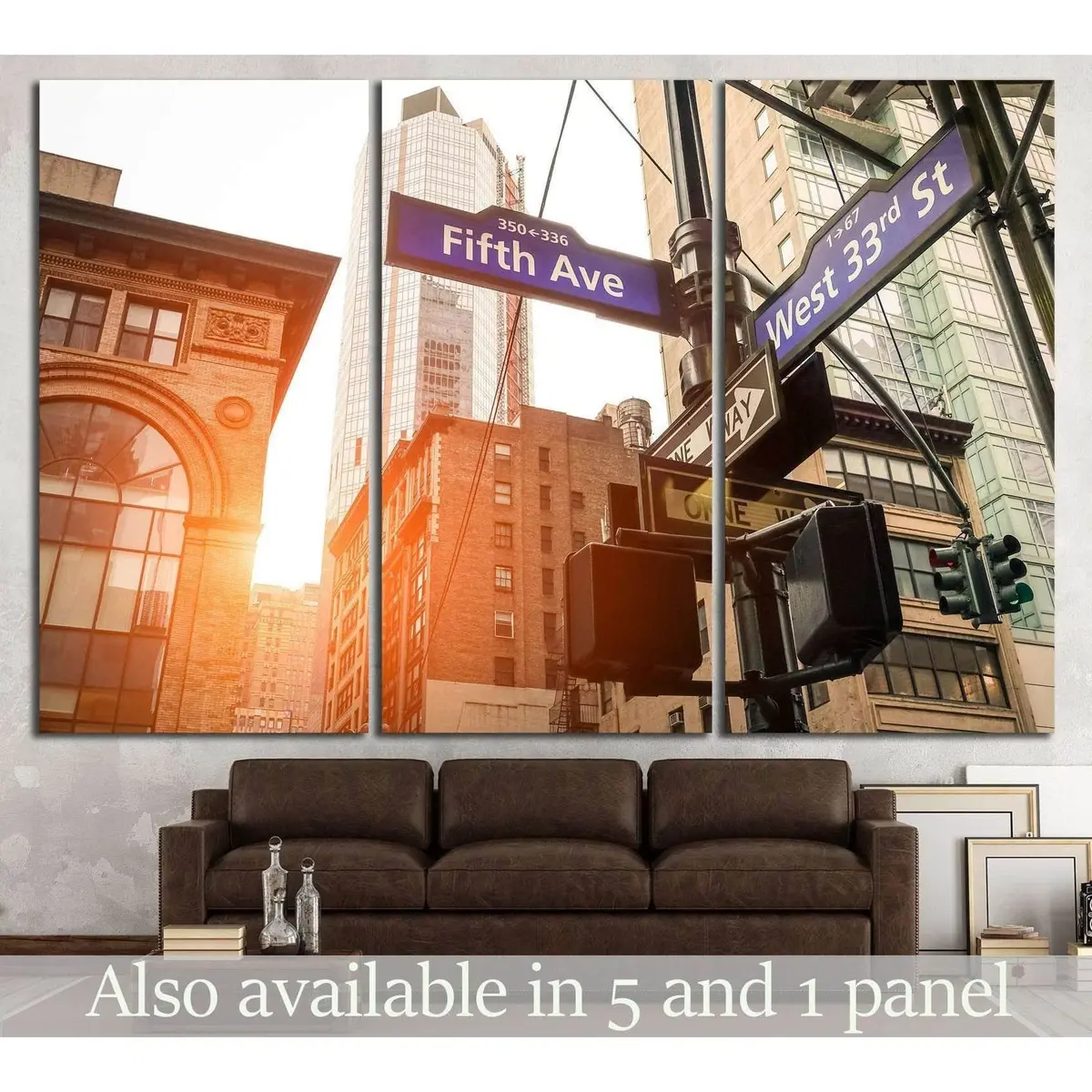 Street Sign, Manhattan №870 Ready To Hang Canvas Print 1