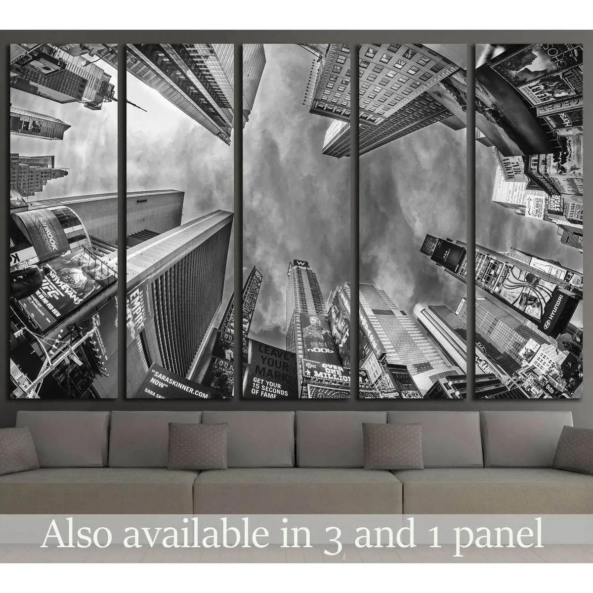 Ready-to-Hang Canvas Wall Art Featuring Iconic Times Square Skyscrapers