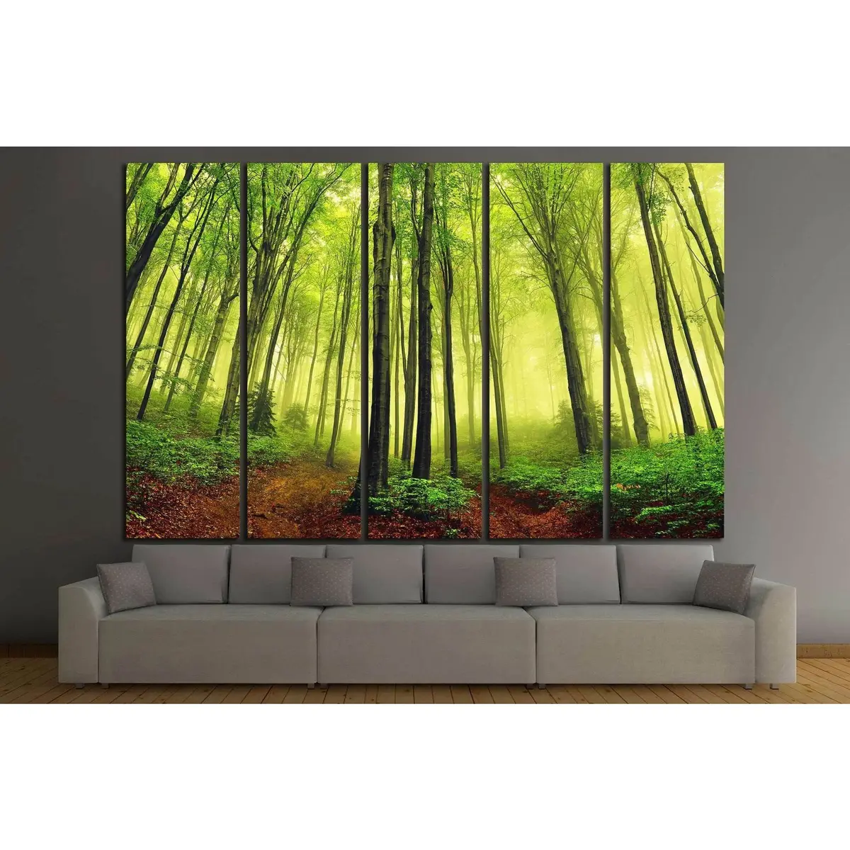 Summer Fog in the Forest #747 — Premium Ready-to-Hang Canvas Wall Art - Image 3