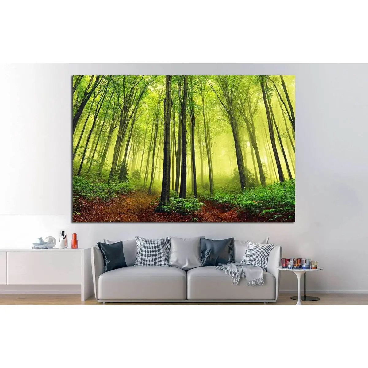 Summer Fog In The Forest №747 Ready To Hang Canvas Print 3