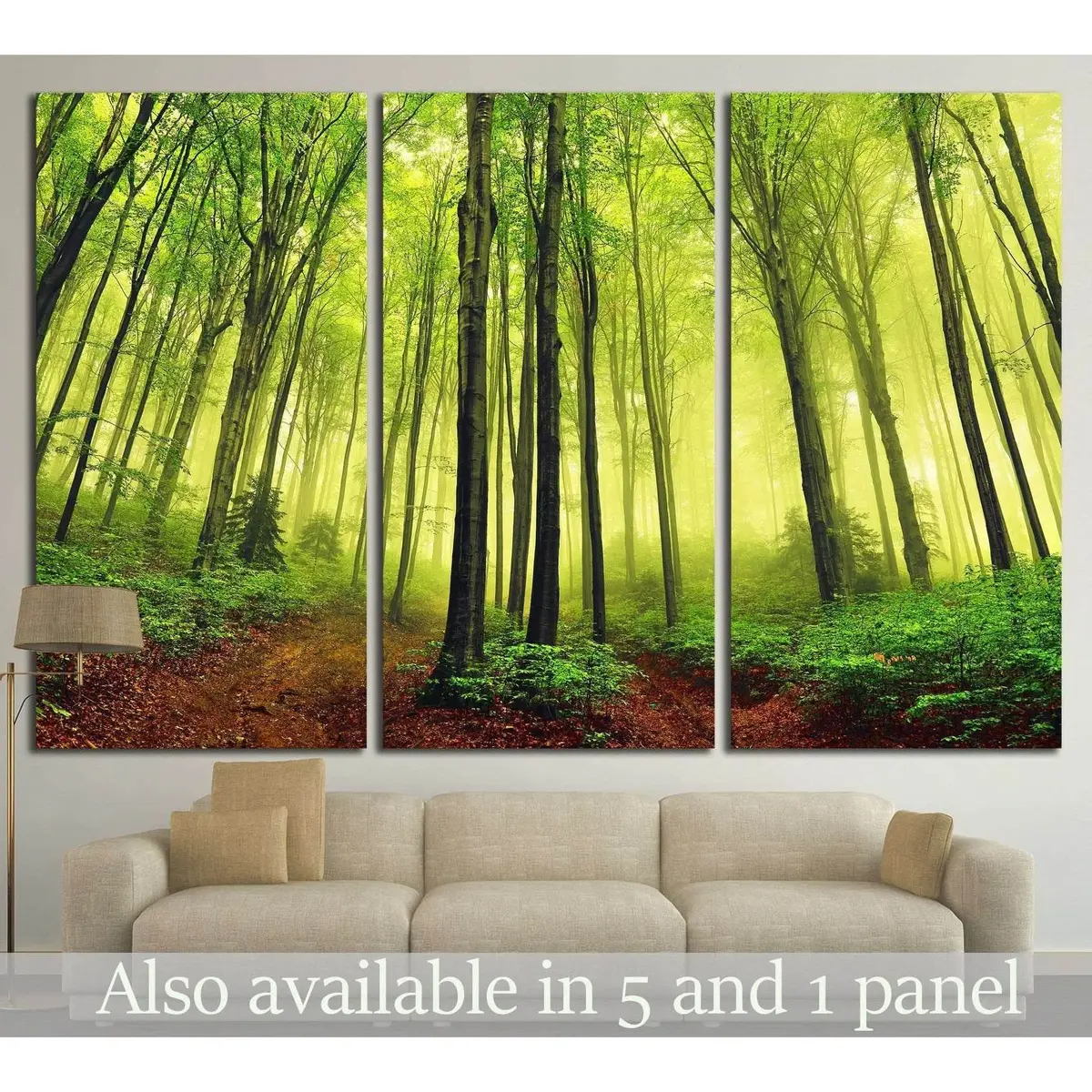 Summer Fog In The Forest №747 Ready To Hang Canvas Print 5