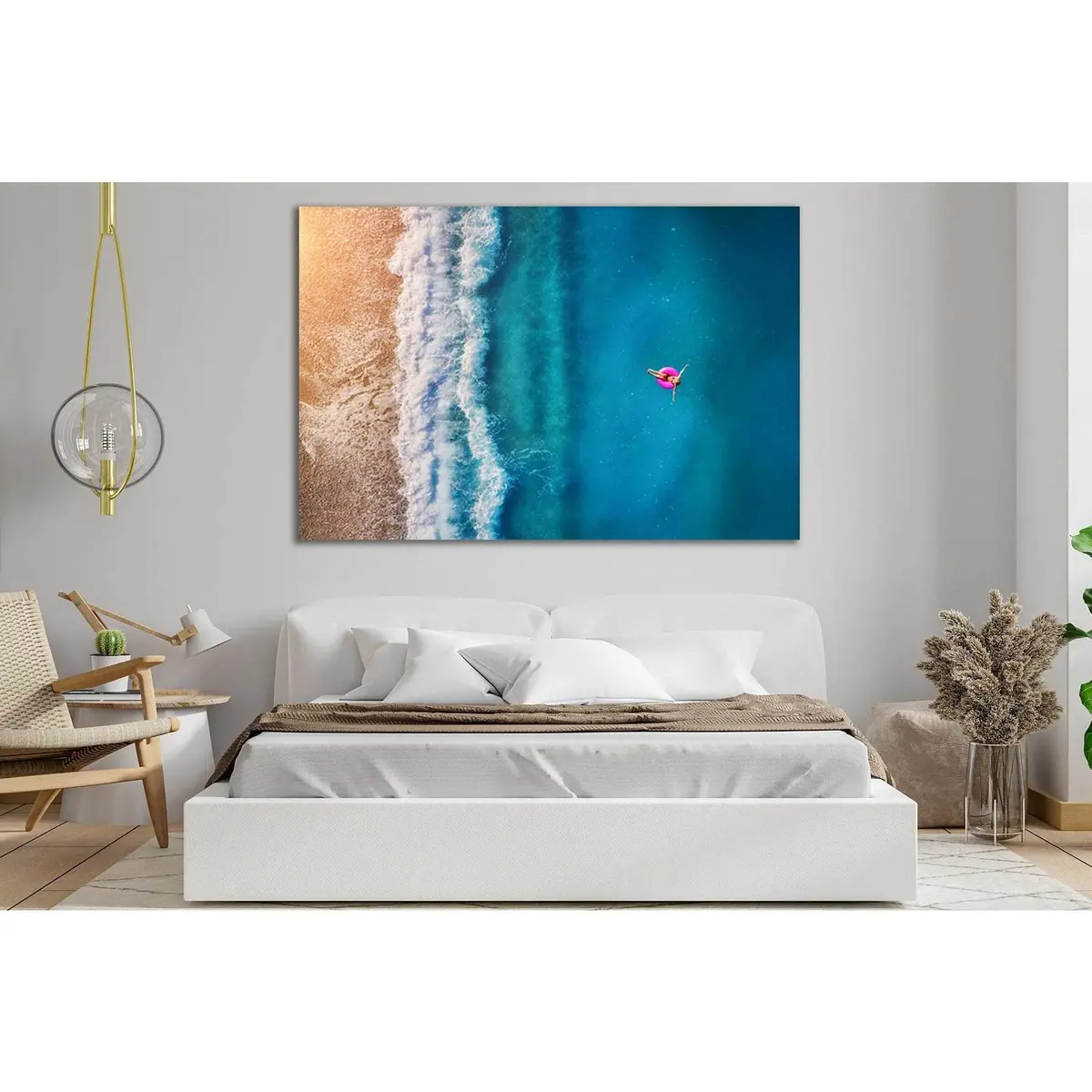 Summer Seascape With Girl №Sl143 Ready To Hang Canvas Print 1