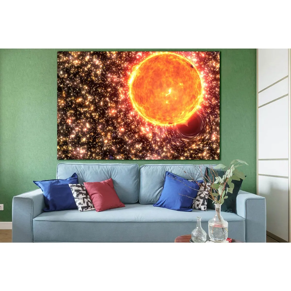 Sun And Black Hole №Sl982 Ready To Hang Canvas Print 2